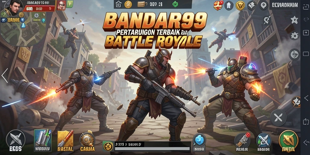 Screenshot BANDAR99 menampilkan aksi seru dalam permainan Battle Royale.