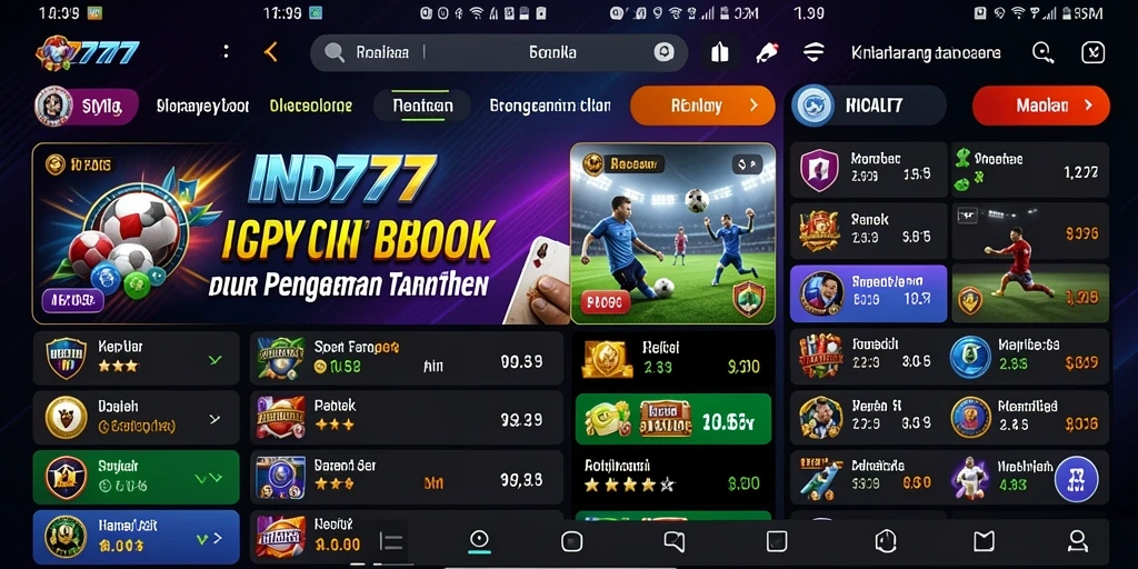 Tampilan menarik dari gameplay IND777 yang menawarkan taruhan olahraga.