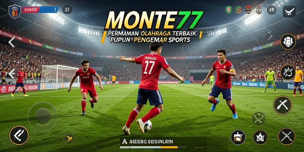 Tampilan gameplay MONTE77 dengan aksi olahraga yang mendebarkan.