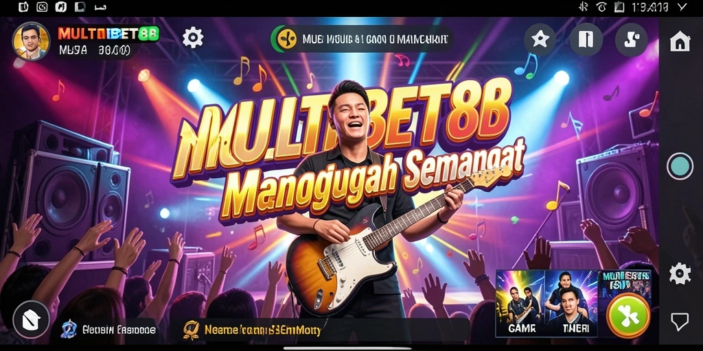 Tampilan gameplay menarik dalam MULTIBET88 dengan berbagai lagu dan tantangan.
