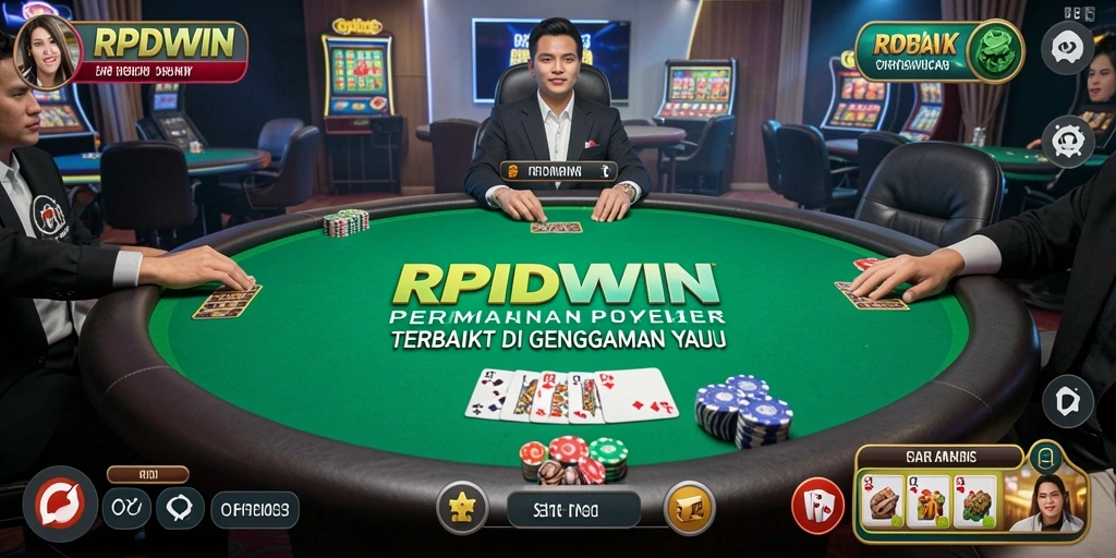 Screenshot RPIDWIN menampilkan gameplay poker yang seru dan interaktif.
