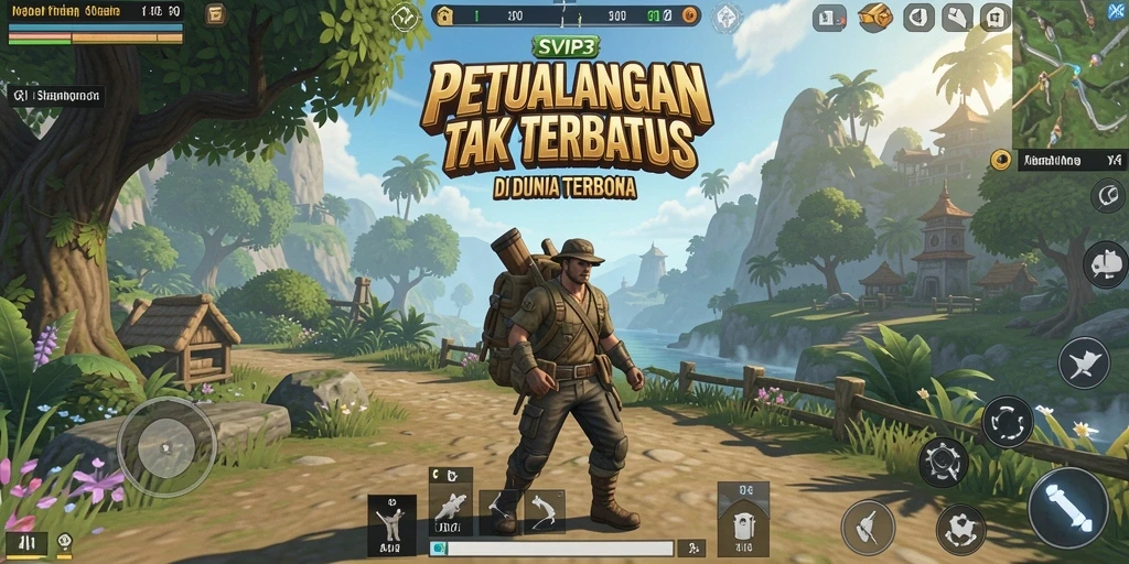 Menampilkan gameplay <strong>SVIP3</strong> dengan eksplorasi dunia terbuka yang luas.