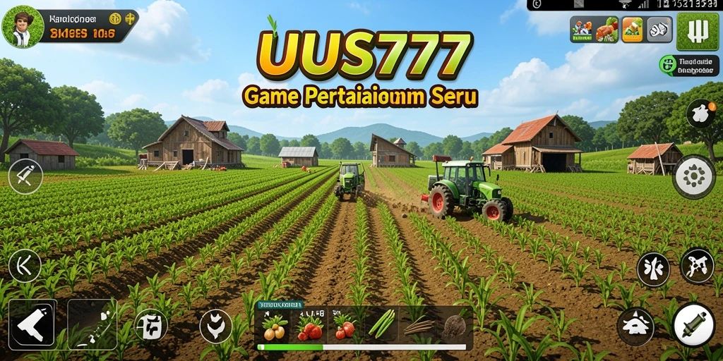Screenshot gameplay UUS777 menampilkan aktivitas pertanian yang seru.